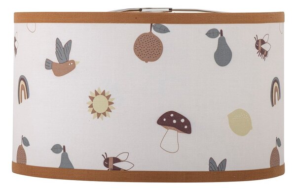 Бял/кафяв детски абажур с текстилен абажур ø 34 cm Agnes – Bloomingville Mini