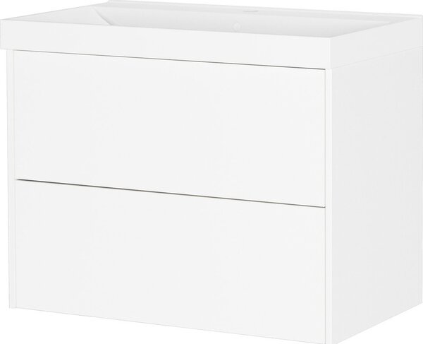 Бял матов стенен шкаф за мивка 81x65 cm Bodera – Germania