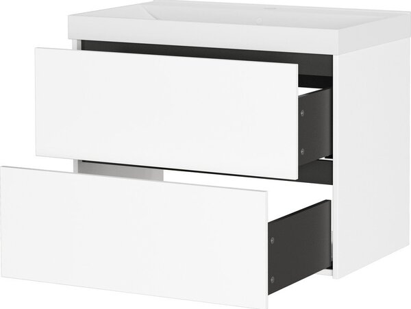 Бял матов стенен шкаф за мивка 81x65 cm Bodera – Germania