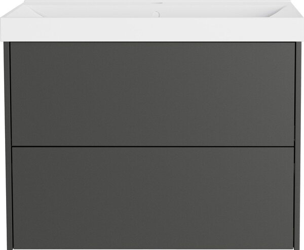 Антрацитен матов стенен шкаф за мивка 81x65 cm Bodera – Germania