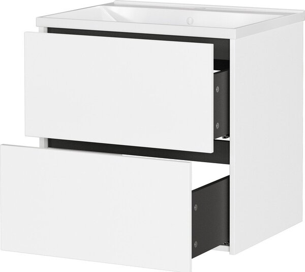 Бял матов стенен шкаф за мивка 61x61 cm Bodera – Germania