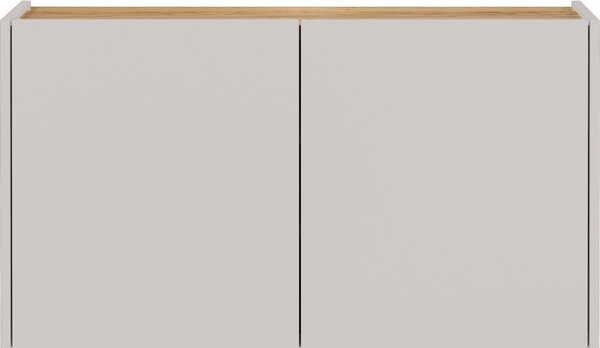 Кремаво висящо шкафче от декор от дъб 93x52x29 cm Libbiano – Germania
