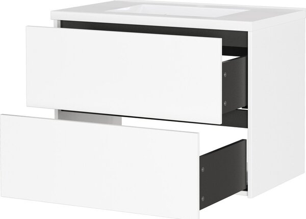 Бял матов стенен шкаф за мивка 81x61 cm Bodera – Germania