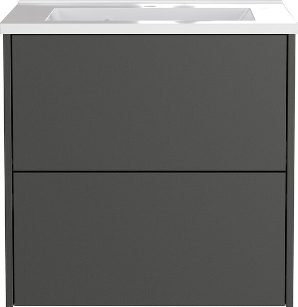 Антрацитен матов стенен шкаф за мивка 61x61 cm Bodera – Germania