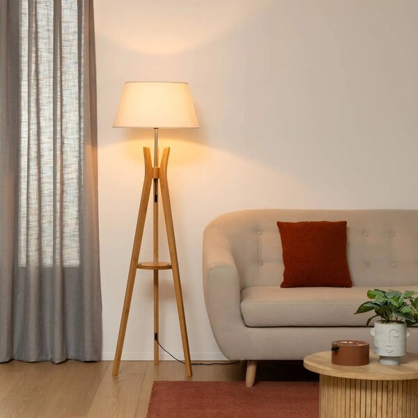 Лампион atmosphera Kalo, Бамбук, Бял, 156 cm