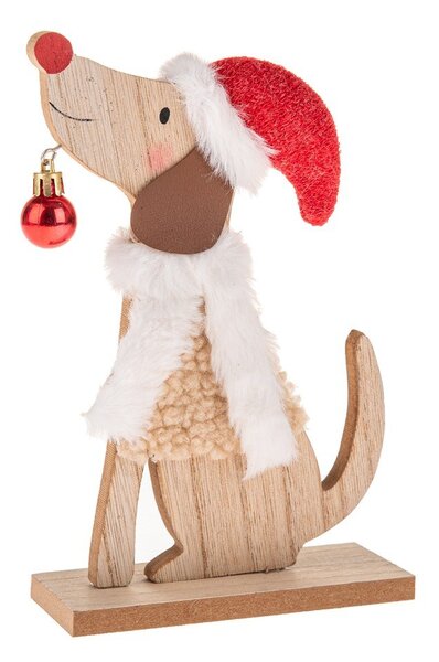 Дървена Коледна фигурка (височина 21 cm) Dog – Dakls