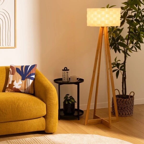 Лампион atmosphera Moki, Бамбук, Бял, 150 cm