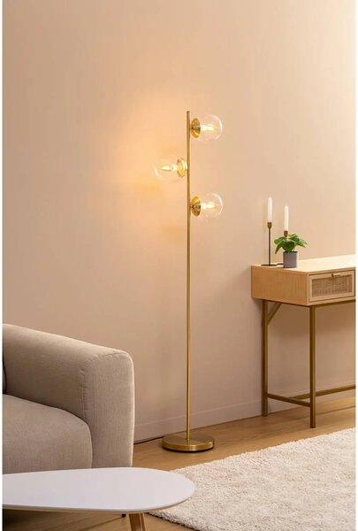 Лампион atmosphera Le Collectionneur, Метал и Стъкло, Златен, 162 cm
