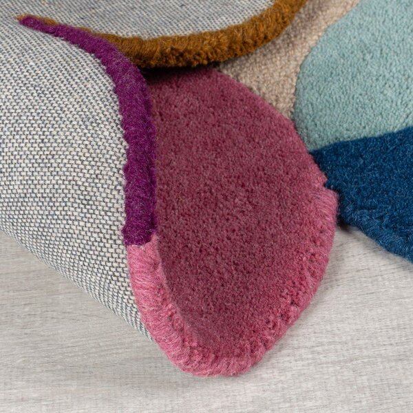 Бежов ръчно изработен вълнен килим 160x230 cm Mia Textured Scallop – Flair Rugs