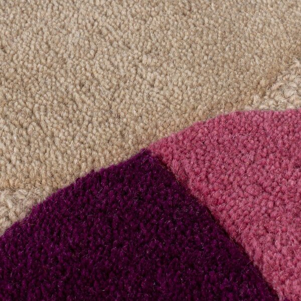 Бежов ръчно изработен вълнен килим 160x230 cm Mia Textured Scallop – Flair Rugs