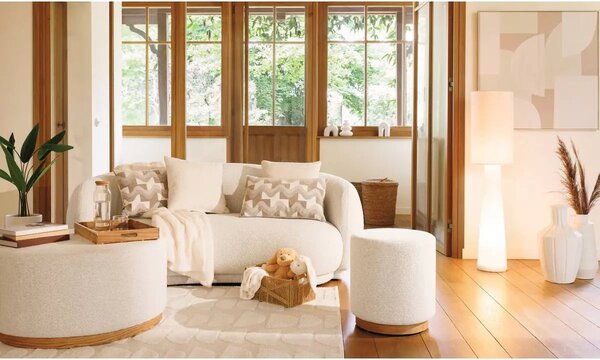 Лампион atmosphera Solal, Текстил, Бял, 124 cm