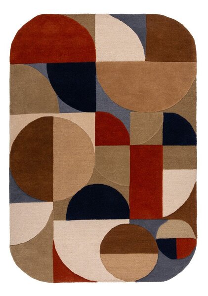 Теракотен ръчно изработен вълнен килим 120x170 cm Mia Arch – Flair Rugs