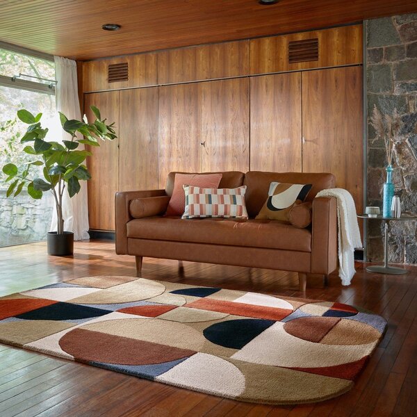 Теракотен ръчно изработен вълнен килим 120x170 cm Mia Arch – Flair Rugs