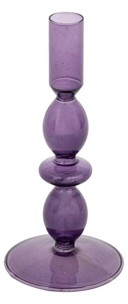 Свещник atmosphera Bubble, Стъкло, 20 cm - Лилав