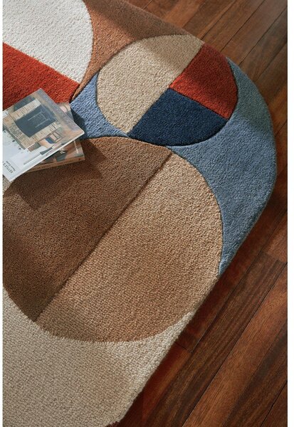 Теракотен ръчно изработен вълнен килим 120x170 cm Mia Arch – Flair Rugs