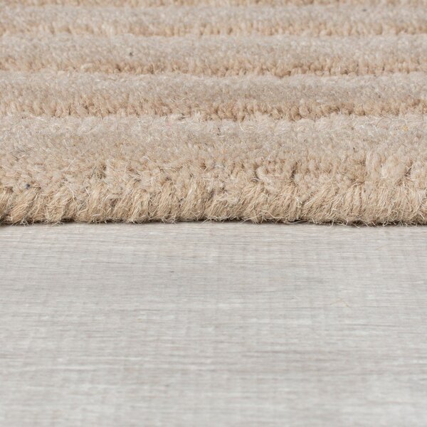Бежов ръчно изработен вълнен килим 120x170 cm Zen Rectangles – Flair Rugs