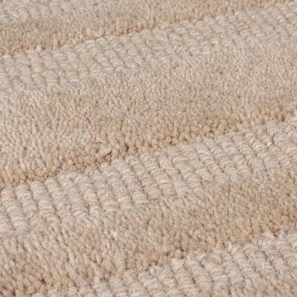 Бежов ръчно изработен вълнен килим 120x170 cm Zen Rectangles – Flair Rugs