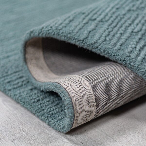 Сиво-син ръчно изработен вълнен килим 120x170 cm Harris Boucle – Flair Rugs