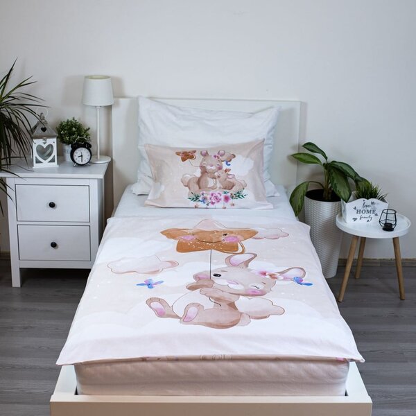 Жълто памучно детско спално бельо 100x135 cm Bunny "Star" – Jerry Fabrics