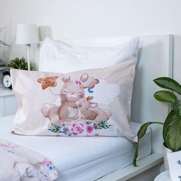 Жълто памучно детско спално бельо 100x135 cm Bunny "Star" – Jerry Fabrics