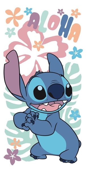 Памучна детска кърпа 70x140 cm Lilo and Stitch "Hawaiian Harmony" – Jerry Fabrics