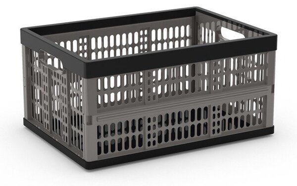 Сива пластмасова кутия за съхранение 47,5x34,5x23,5 cm Folding Crate – KIS
