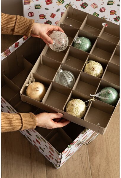 Картонена кутия за съхранение с капак/декоративна 37x50x15 cm Engla Christmas Storage – Bigso