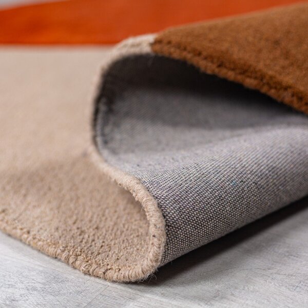 Ръчно изработен вълнен кръгъл килим в тухлен цвят ø 150 cm Mia Segment – Flair Rugs