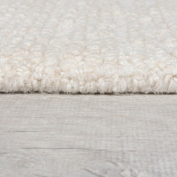 Ръчно изработен вълнен килим в цвят слонова кост 160x230 cm Harris Boucle – Flair Rugs