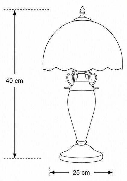 Brilagi - Тифани витражна настолна лампа JUNGLE 1xE27/60W/230V + 1xE14/40W