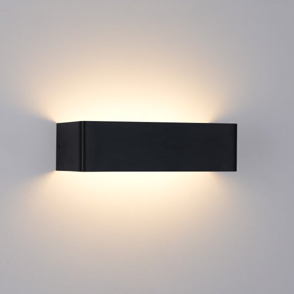 Brilagi - Външен стенен LED аплик DONNANI LED/12W/230V 30 cm черен IP44