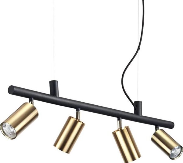 Ideal Lux - LED Пендел DYNAMITE 4xGU10/7W/230V CRI 90 черен/месинг