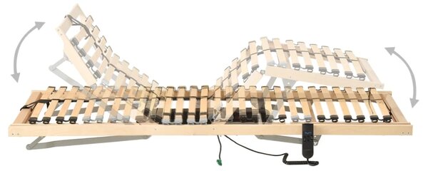 VidaXL Електрическа подматрачна рамка с 28 ламела, 7 зони, 80x200 см