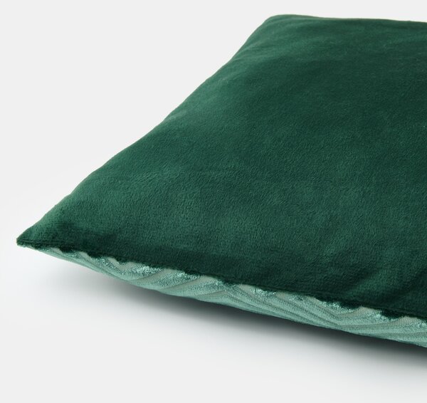 Sinsay - Възглавница с геометричен мотив - тъмнозелено