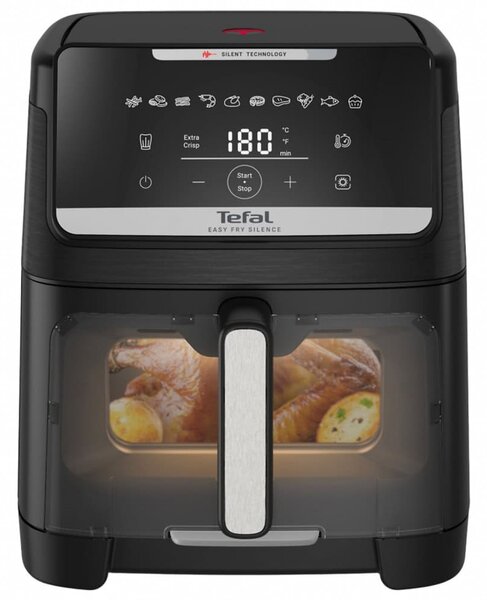 Фритюрник с горещ въздух Tefal EY8468E0, 7 л. вместимост, 10 програми, Silent Technology, смарт Управление, 1800W