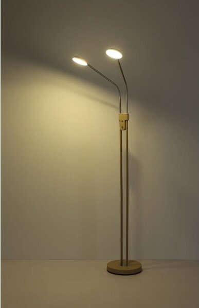 Globo 58504-2SSA-LED Димируема подова лампа SILVIO 2x6,5W/230V 2700/3350/4000K бежова