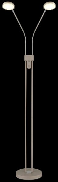 Globo 58504-2SSA-LED Димируема подова лампа SILVIO 2x6,5W/230V 2700/3350/4000K бежова