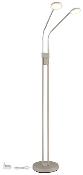 Globo 58504-2SSA-LED Димируема подова лампа SILVIO 2x6,5W/230V 2700/3350/4000K бежова