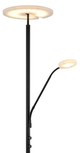 Globo 59093S - LED димируема подова лампа STANFORD 28W/230V + 5W 3000K черна