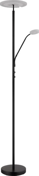 Globo 59093S - LED димируема подова лампа STANFORD 28W/230V + 5W 3000K черна