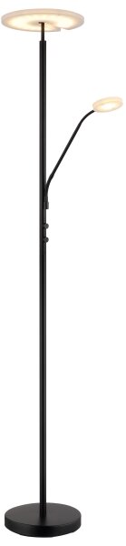 Globo 59093S - LED димируема подова лампа STANFORD 28W/230V + 5W 3000K черна