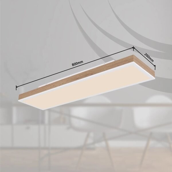 Globo 416080WWD4-CCT - LED димируемо таванно осветително тяло DORO 24W/230V 20x80 см + дистанционно управление