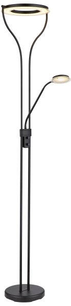 Globo 59038SD - LED димируема подова лампа EBRO 20W/230V + 4W 3000K черна