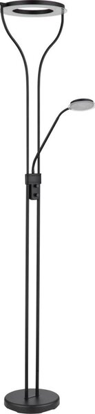 Globo 59038SD - LED димируема подова лампа EBRO 20W/230V + 4W 3000K черна
