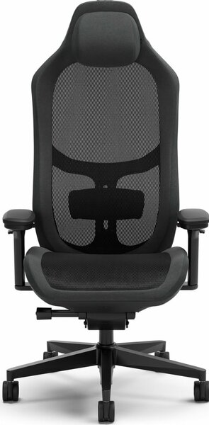 Геймърски стол Fractal Design Refine Mesh Dark (FD-CH-RE1M-01), до 125kg, Class 4 газов амортисьор, umbar support, черен