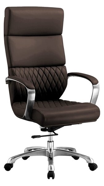 Директорски стол RFG GRANDE HB, екокожа, кафяв