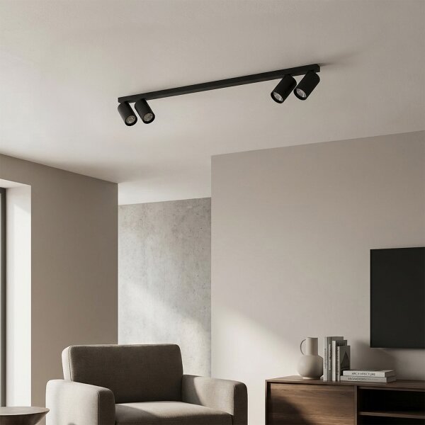 Brilagi - Точково осветително тяло SELE LONG 4xGU10/30W/230V черно