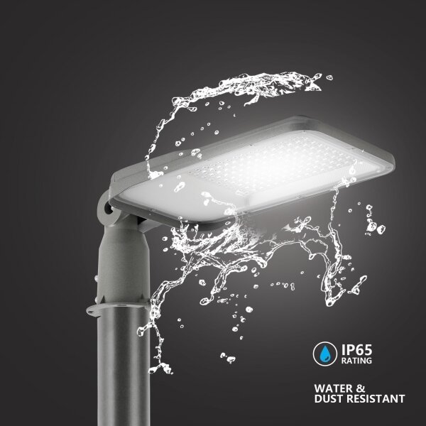 Brilagi-LED Външна лампа със стълб и кабел 3 m URBANLIGHT LED/100W/230V, сива, IP65