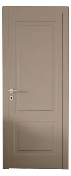 Интериорна врата с каса EKASA KUADRA 80x210х12 см, Панти, Магнитна Брава, Дясна, Дърво, Два цвята Tortora/Cacao