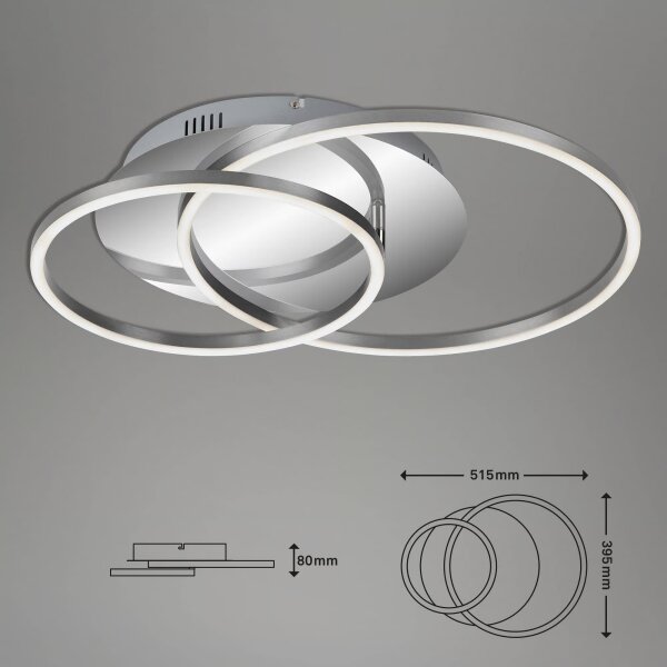 LED Димируемо таванно осветително тяло LED/28W/230V 3000K матов хром